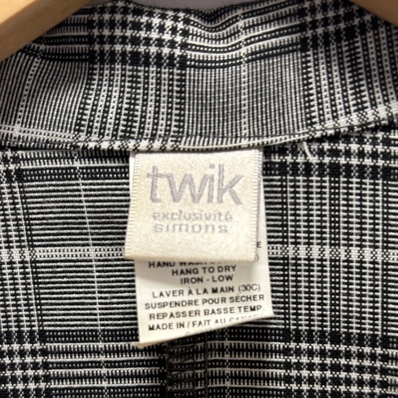 Twik (by Simon’s) plaid blazer grey - Picture 3 of 7